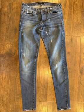Flying Monkey Denim Jeans with Yellow Stitching
